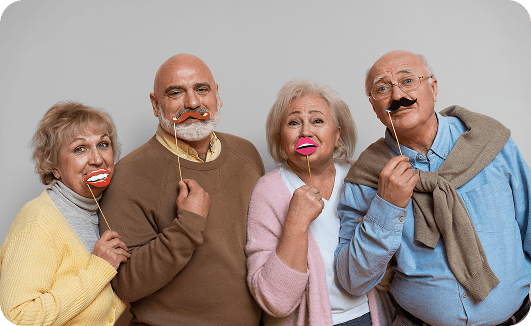 Professional caregivers providing assistance