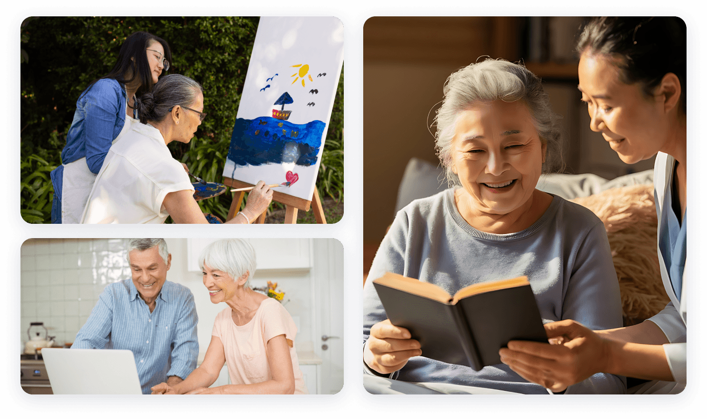 Caregiver with patient